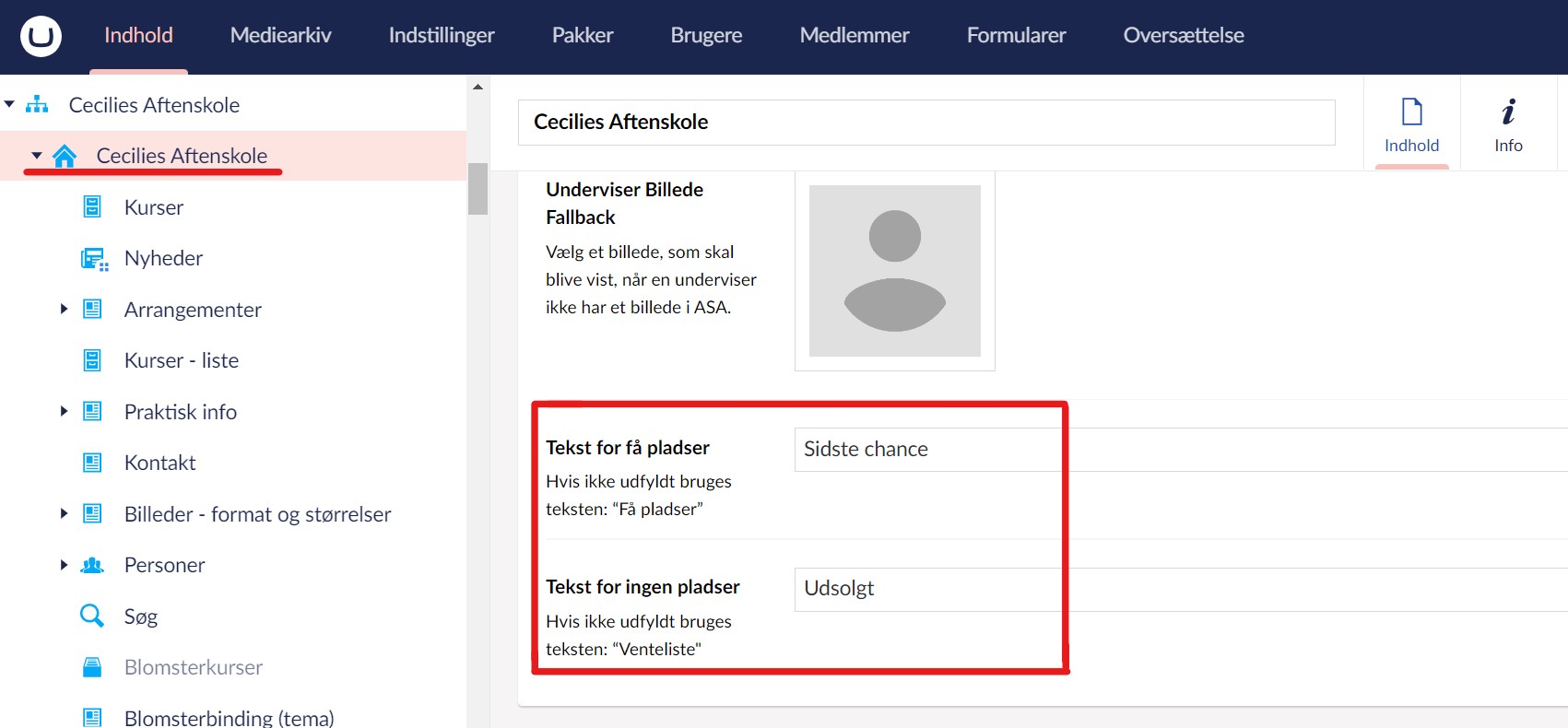 Indtast dine labeltekster her