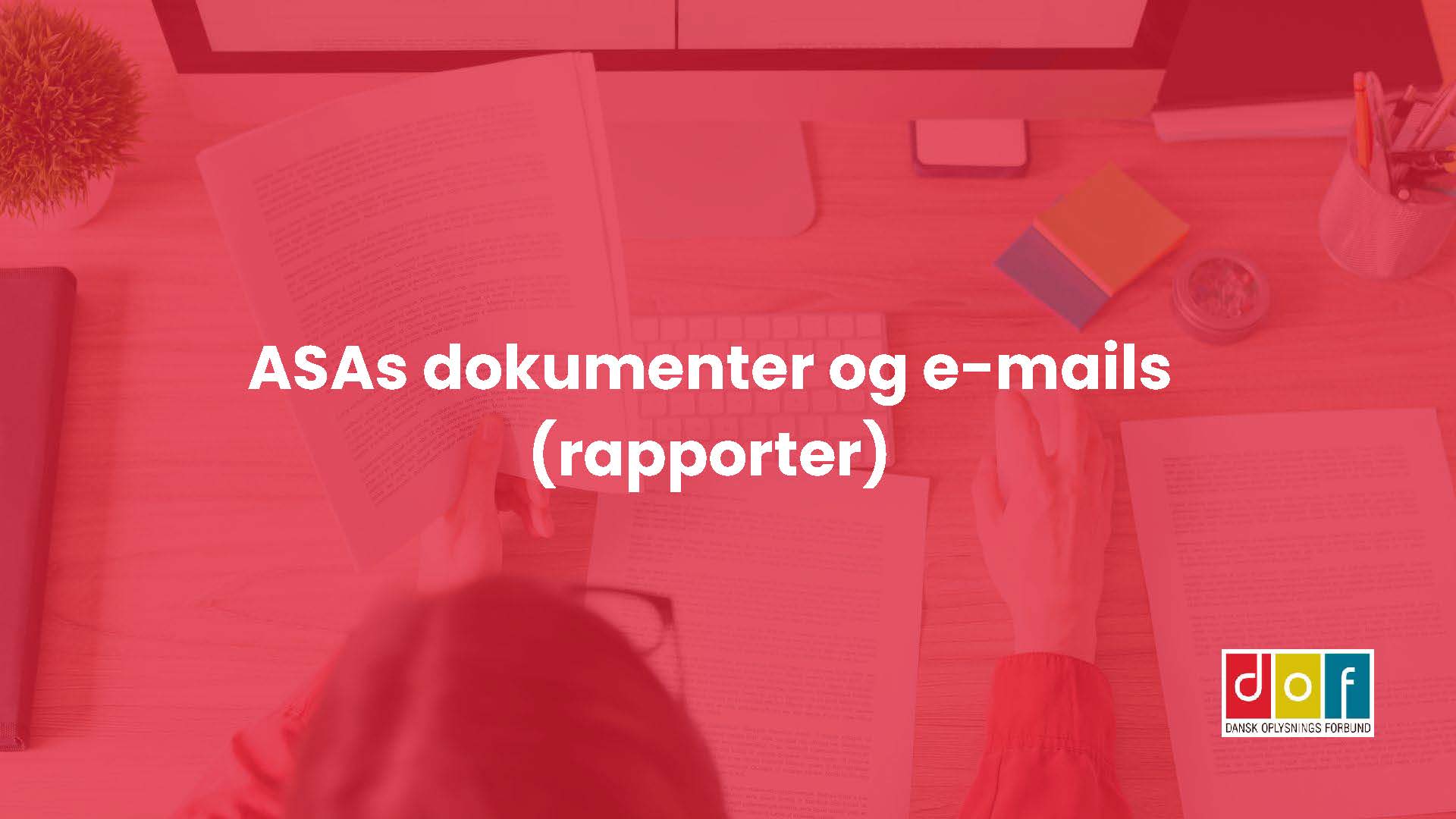 Sider Fra DOF ASA Guide Asas Dokumenter Og E Mails